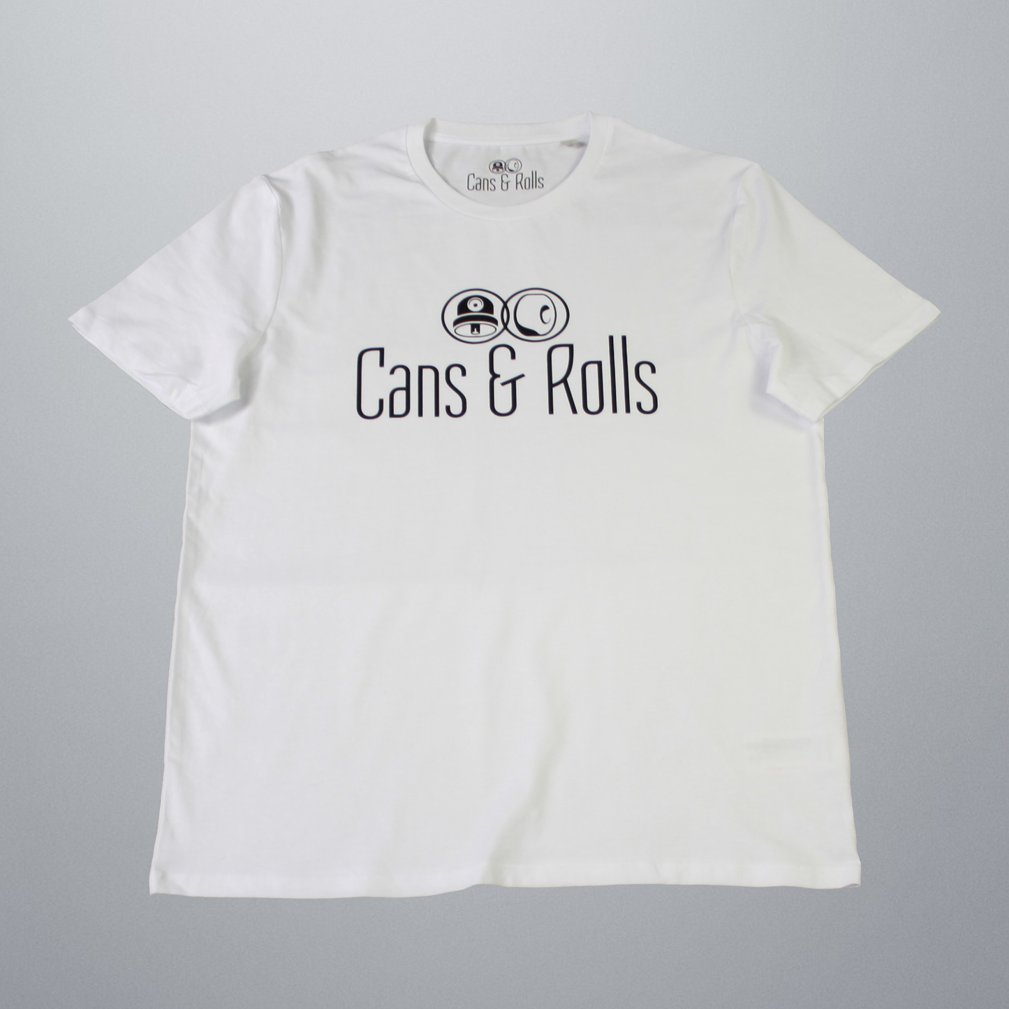Cans & Rolls Logo groß | Tee White