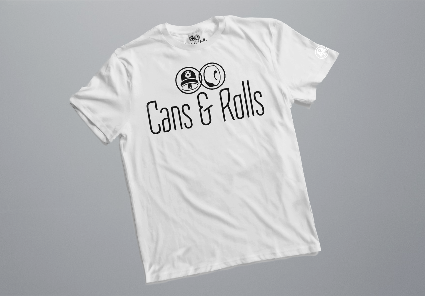 Cans & Rolls Logo groß | Tee White