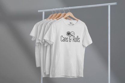 Cans & Rolls Logo groß | Tee White
