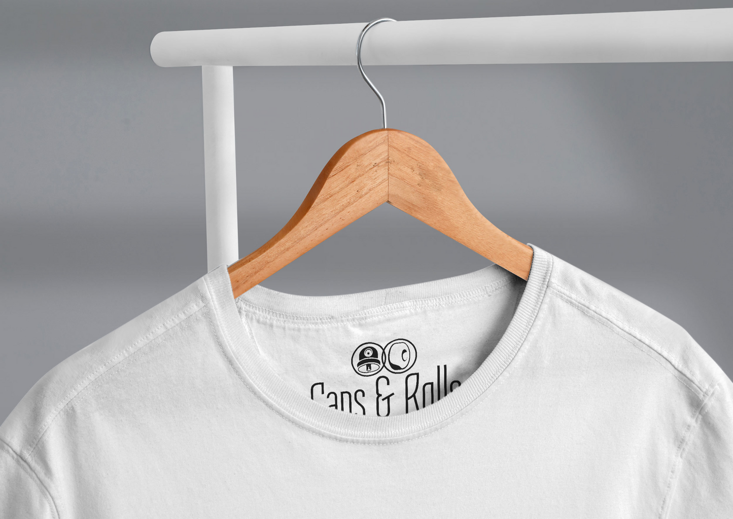 Cans & Rolls Logo groß | Tee White