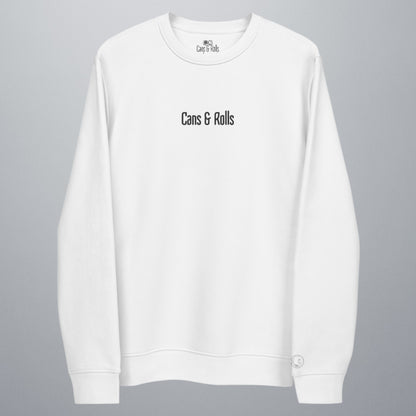 Cans & Rolls Schriftzug mittig Stick | Sweater White