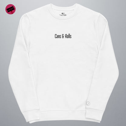 Cans & Rolls Schriftzug mittig Stick | Sweater White