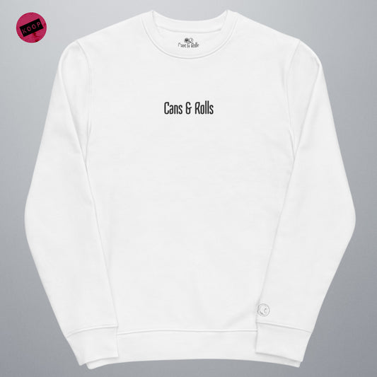 Cans & Rolls Schriftzug mittig Stick | Sweater White