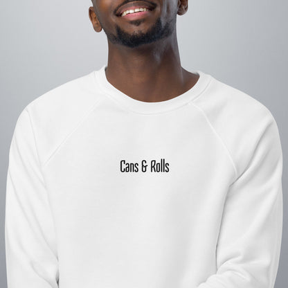 Cans & Rolls Schriftzug mittig Stick | Sweater White
