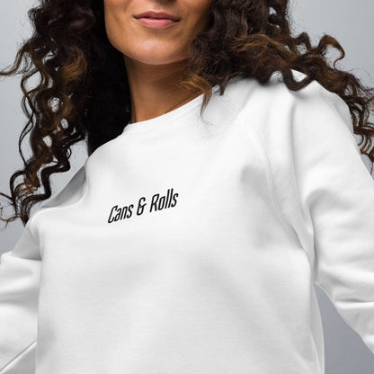 Cans & Rolls Schriftzug mittig Stick | Sweater White