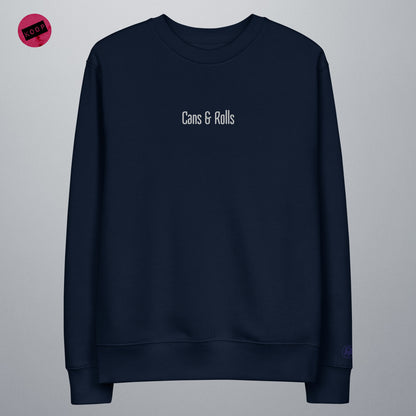 Cans & Rolls Schriftzug mittig Stick | Sweater Navy