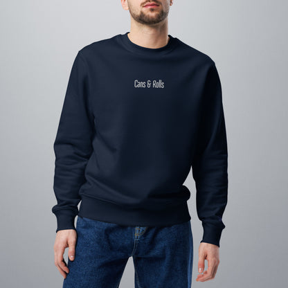 Cans & Rolls Schriftzug mittig Stick | Sweater Navy