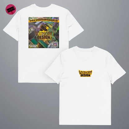 WoodWorm Design | Backprint 1 Unisex T-Shirt aus Bio-Baumwolle