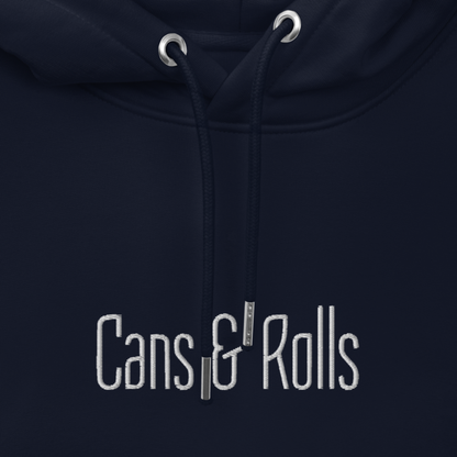 Cans & Rolls Schriftzug mittig Stick | Hoodie Navy