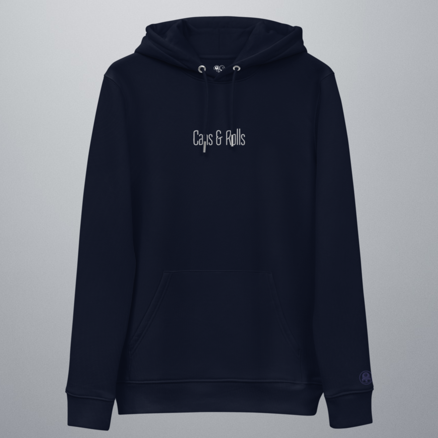 Cans & Rolls Schriftzug mittig Stick | Hoodie Navy